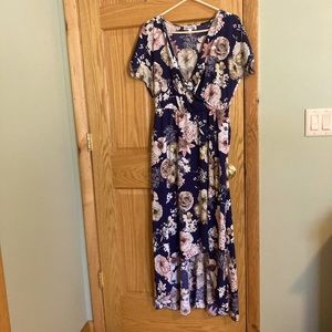 Wren & Ivory Faux Wrap Dress